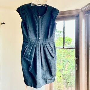 PRADA BLACK TAFFETA DRESS